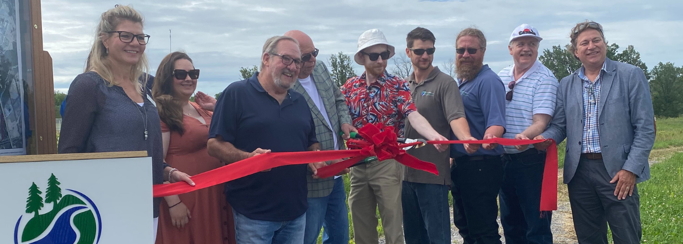 Staff and guests at ribbon cutting